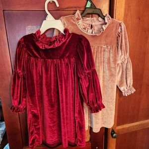 Bundle of 2t velvet dresses